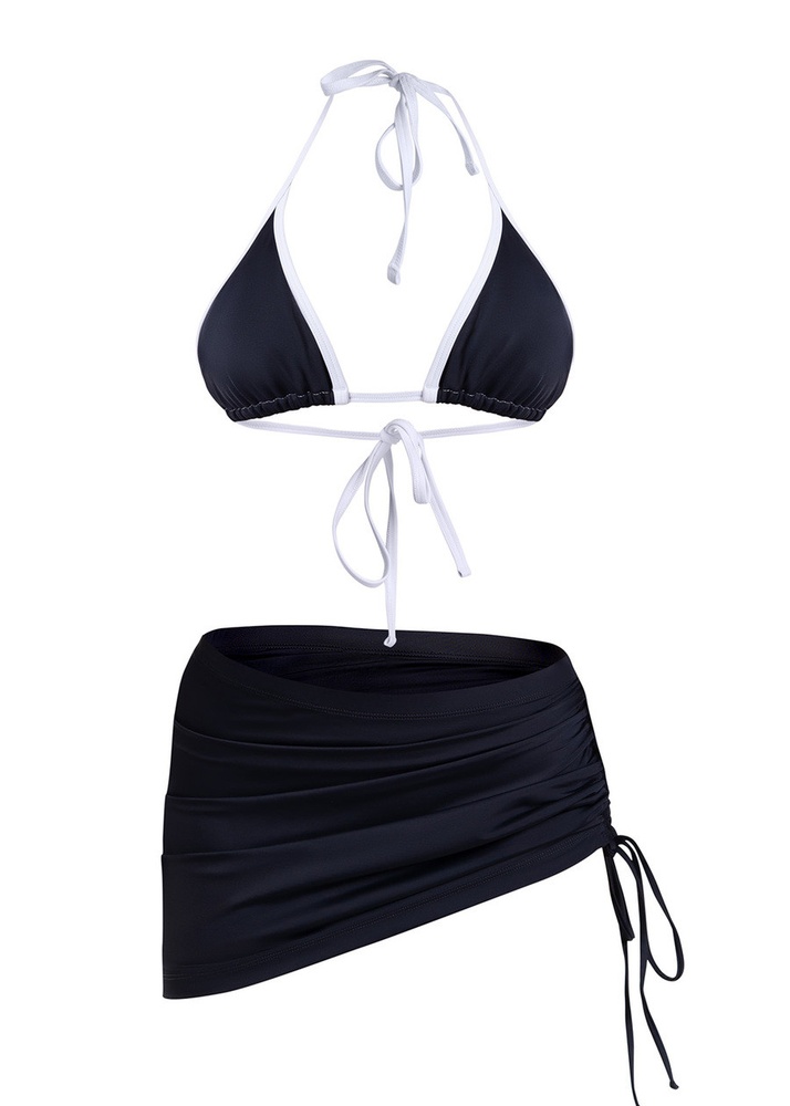 Купальник Пляжна спідниця Кайлі Чорна купити Киев Одесса